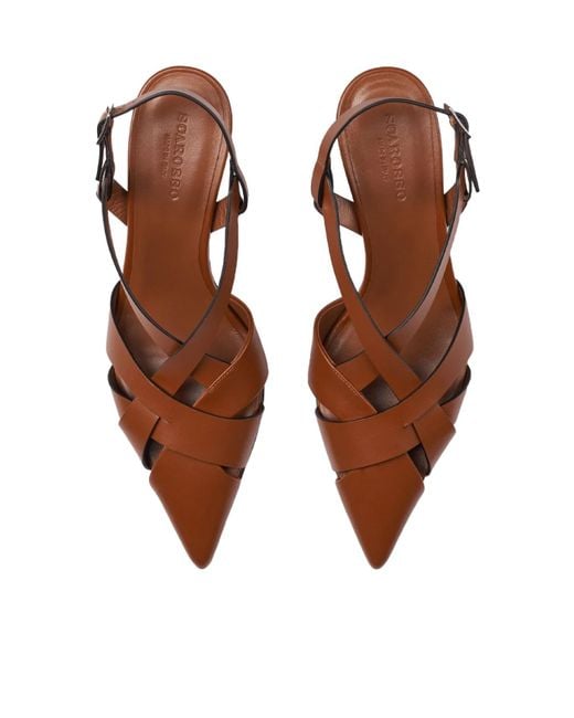 Scarosso Brown Clio Slingback Pumps