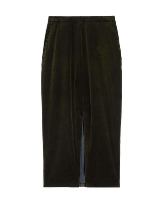 Jil Sander Black Front-Slit Maxi Skirt