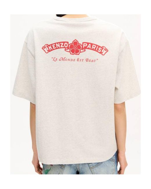 KENZO White Paris Emblem' Loose T-Shirt