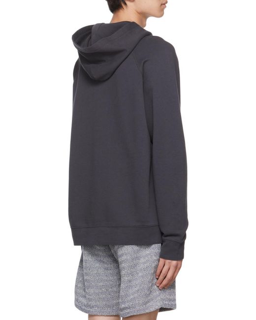 Vince Blue Logo Hooded Sweater for men