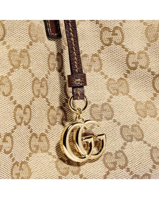 Gucci Natural Small Tote Bag With Double G Charm