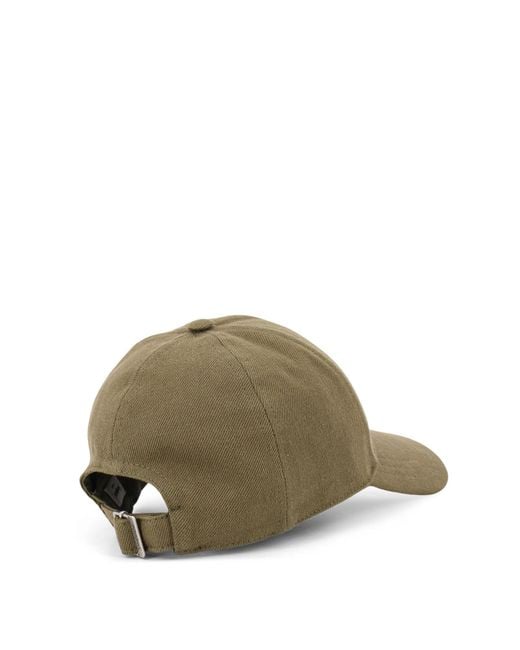 Saint Laurent Green Cassandre Baseball Cap for men