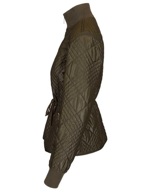 Burberry Green Micro Check-Stitch Wakerley Jacket