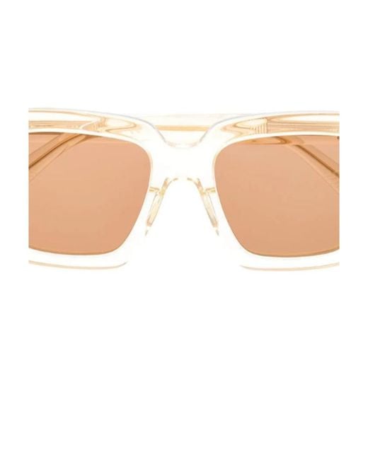 Bottega Veneta Pink Eyewear Square Frame Sunglasses