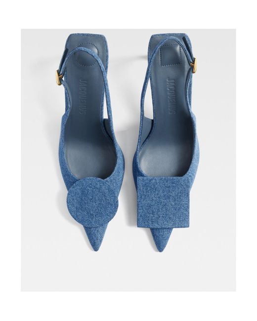 Jacquemus Blue Circle Square Pumps