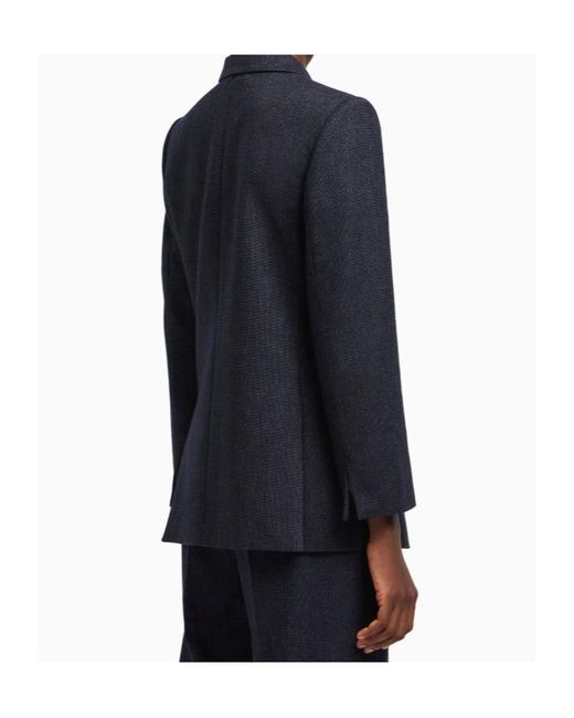 Emporio Armani Blue Double-Breasted Blazer