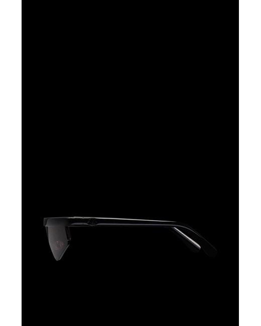 Moncler Black Orizon Rectangular Sunglasses for men