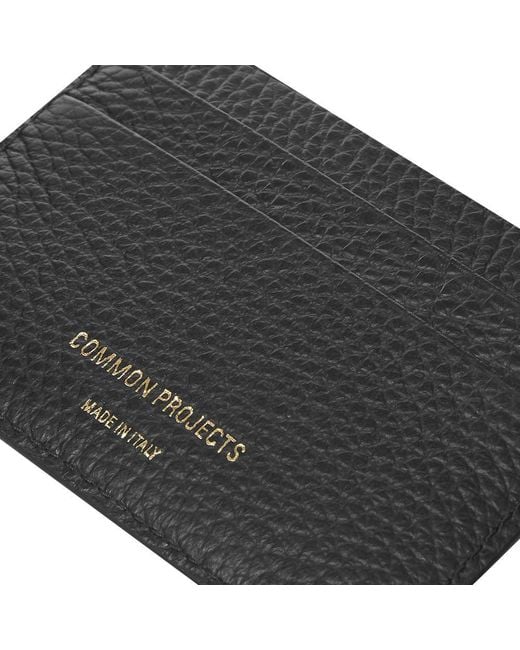 Common Projects Black Logo-Stamp Cardholder for men