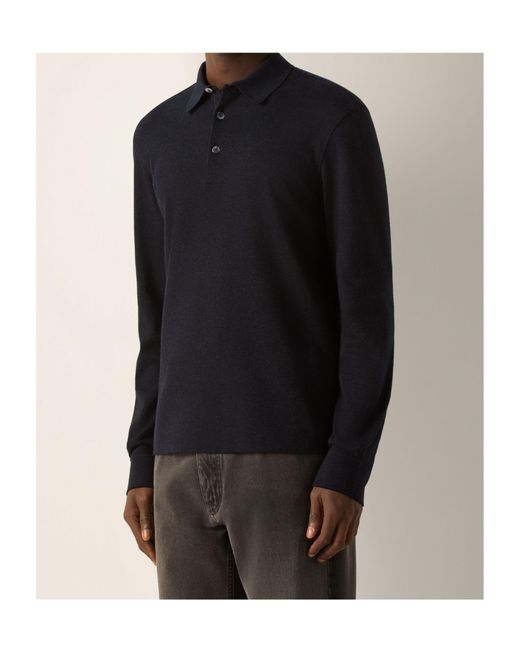 Zegna Blue Cotton Polo Shirt for men