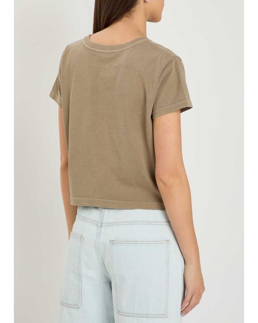 Agolde Natural Shrunken Cotton T-Shirt