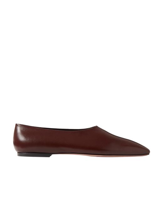 Neous Brown Square-Toed Ballet Flats