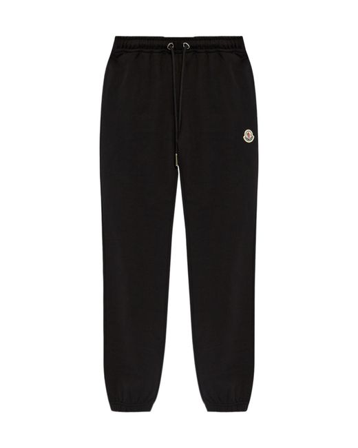 Moncler Black Logo Patch Drawstring Track Pants