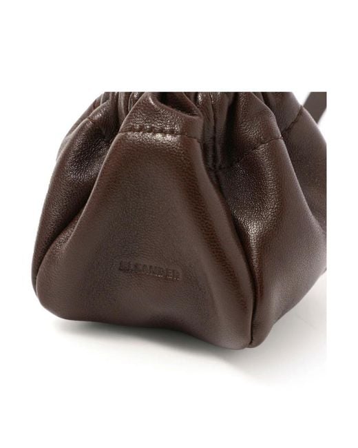 Jil Sander Brown Logo Coin Purse