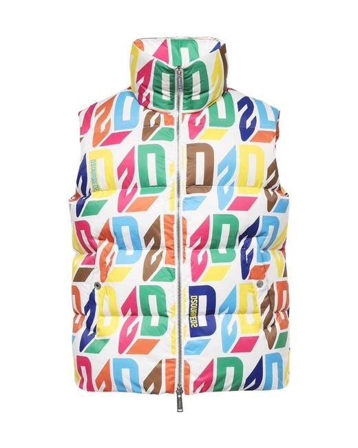 DSquared² White Printed Jacket for men