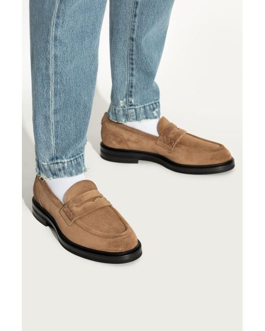 Dolce & Gabbana Brown Round Toe Loafers