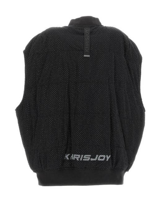 Khrisjoy Black Embellished Zip-Up Vest