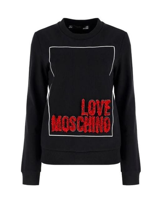 Moschino Black 3D Logo Sweatshirt