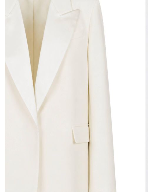 FEDERICA TOSI White Long-Sleeve Suit Jacket