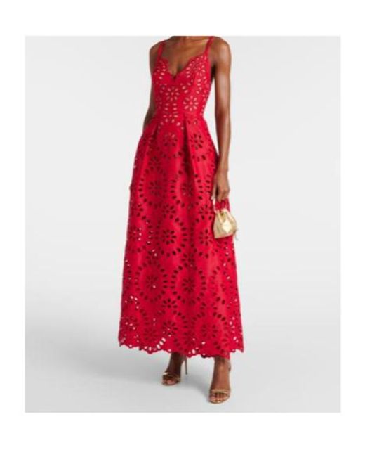 Elie Saab Floral Embroidered Satin Gown