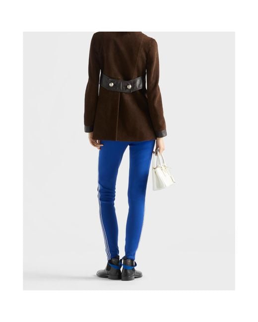 Prada Blue Fleece Leggings