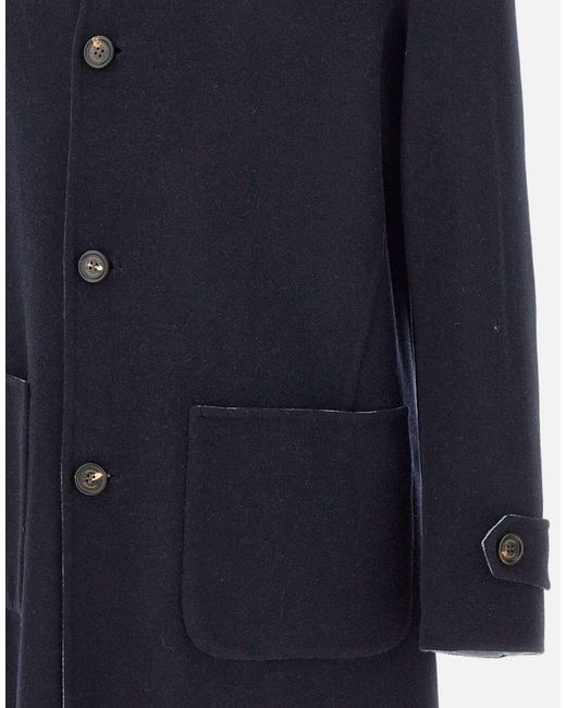 Eleventy Blue Double-Sided Reversible Coat for men