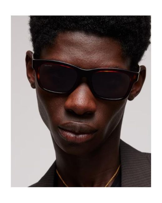 Gucci Multicolor Rectangular-Frame Sunglasses for men