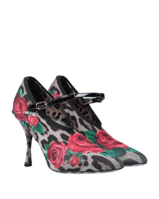 Dolce & Gabbana Pink Leopard Print Mary Jane High Heels
