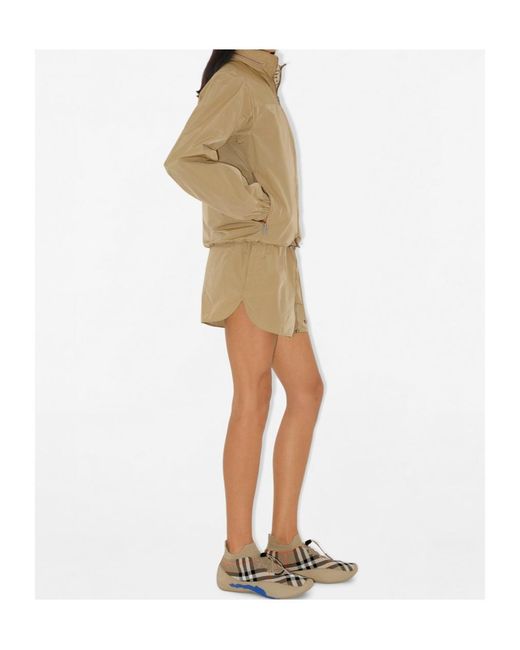 Burberry Natural B Shield-Plaque Windbreaker Jacket