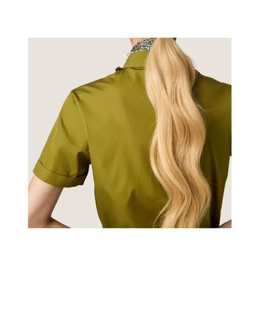 Miu Miu Green Poplin Shirt