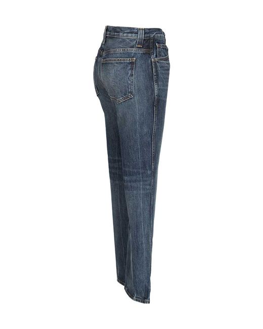 Khaite Blue Farley Straight-Leg Jeans