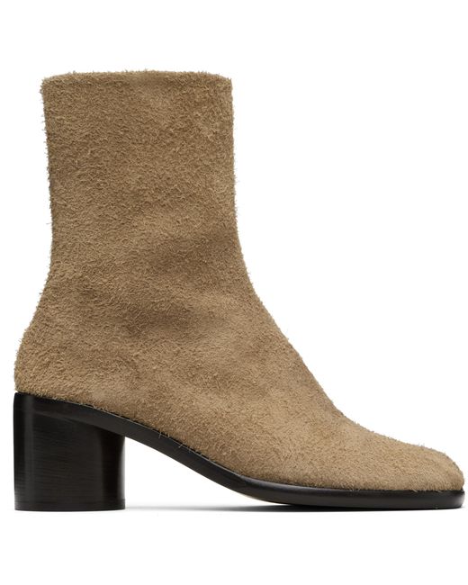 Maison Margiela Brown Tabi Toe Block Heel Boots for men