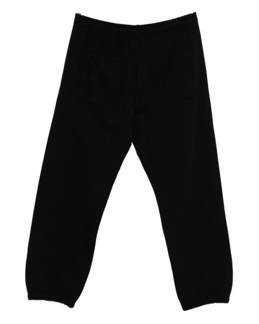 Versace Jeans Black Couture Logo Plaque Drawstring Pants for men