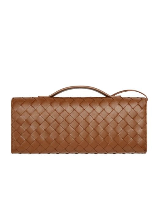 Bottega Veneta Brown Andiamo Clutch Bag