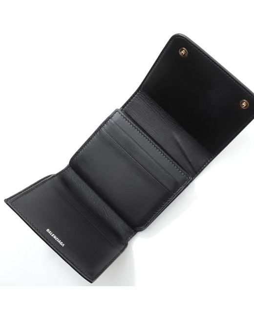 Balenciaga Black Logo Printed Wallet