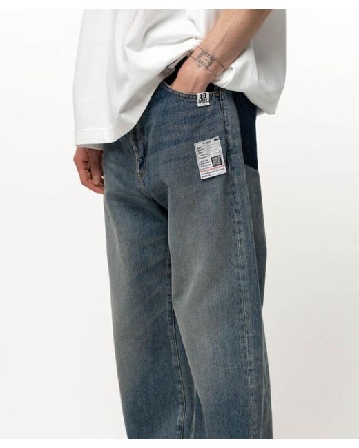 Maison Mihara Yasuhiro Blue Flared Denim Pants for men