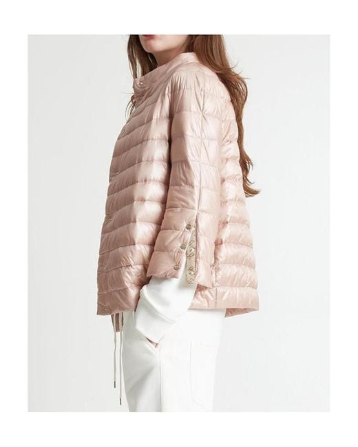 Herno Pink Mock Neck Puffer Jacket