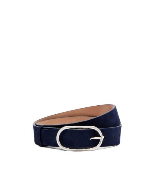 Gabriela Hearst Blue Suede Belt