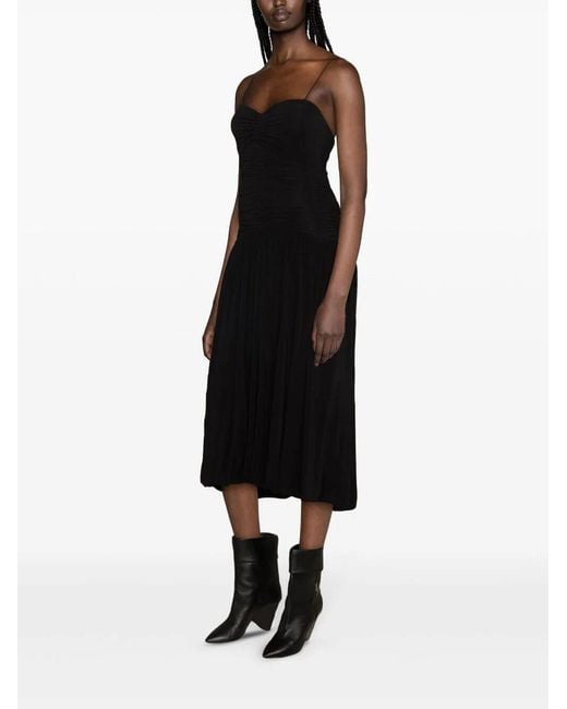Isabel Marant Black Elizabeth Sleeveless Midi Dress