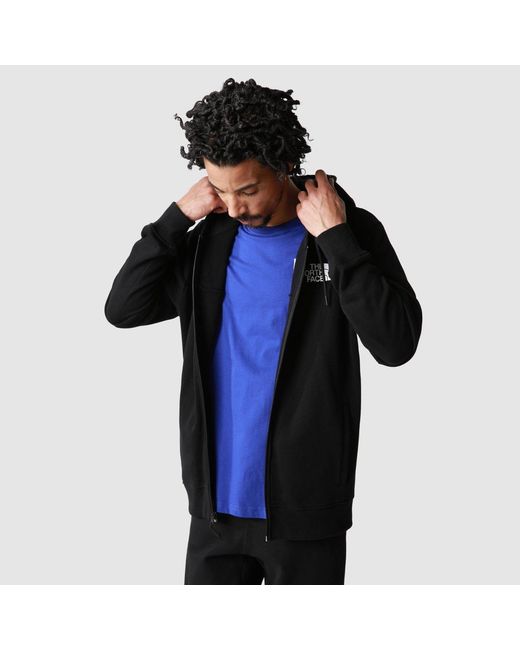 The North Face Black Logo-Print Zip-Up Hoodie for men