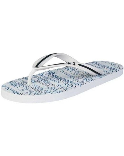 Armani Jeans White Logo Details, Flip-Flops for men