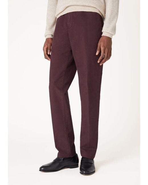 Loro Piana Purple Belt-Loop Casual Pants for men