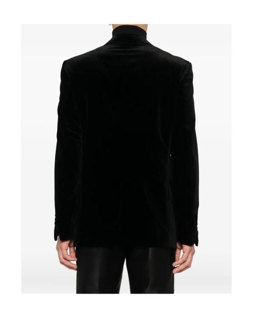 Tom Ford Black Long-Sleeved Suit Jacket for men