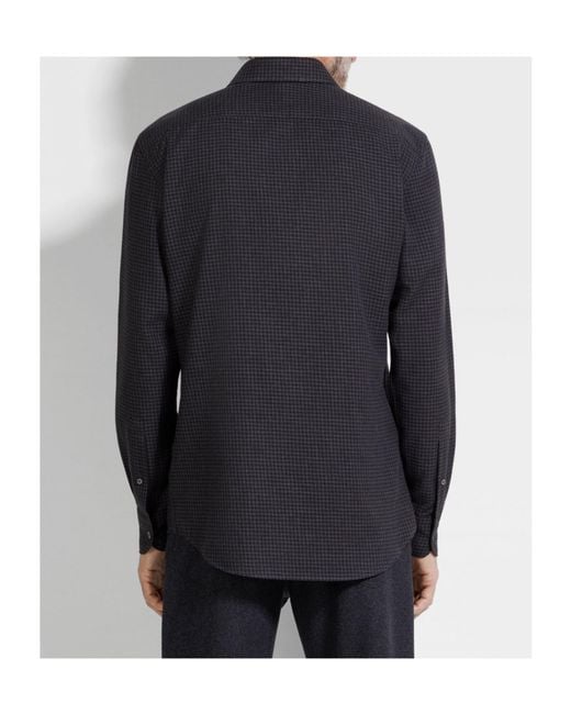 Zegna Blue Cashco Shirt for men