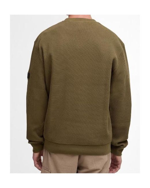 Barbour Green Long-Sleeved Crew Neck Sweatshirt for men