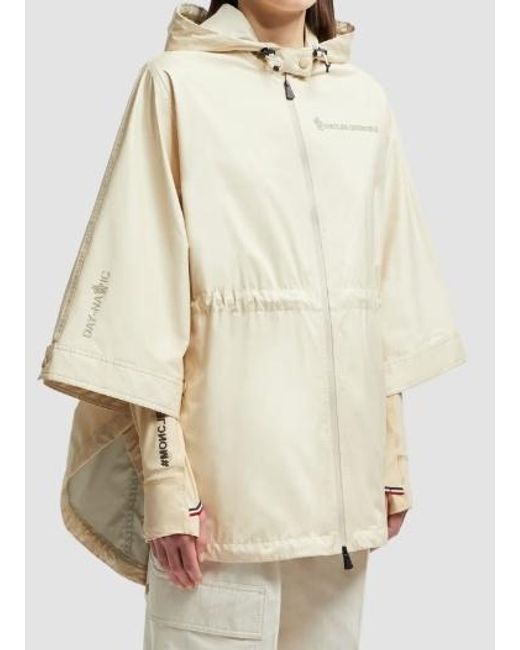 Moncler White Vorassy Packable Hooded Cape