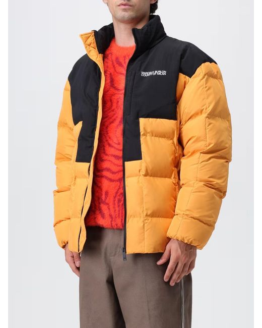 Marcelo Burlon Orange County Of Milan Logo Printed Puffer Jacket for men