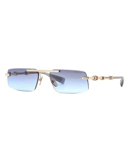 Balmain White Geometric-Frame Sunglasses for men
