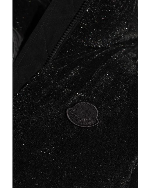 Moncler Black Lurex Thread Down Vest