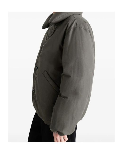 Lemaire Gray Long-Sleeved Puffer Jacket for men