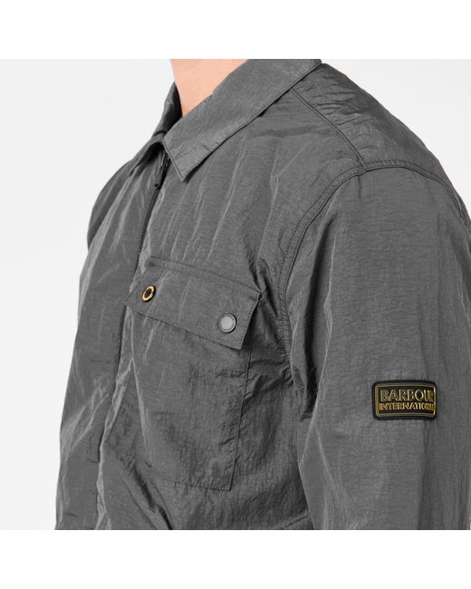 Barbour Gray Zipper Casual Jacket for men